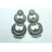 Handmade 925 Sterling Silver Earrings with Green Onyx Stones Goddess Laxmi